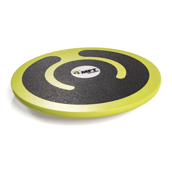 Balance-Board mit rutschfester Oberfläche und grünem Rand für Gleichgewichtstraining.