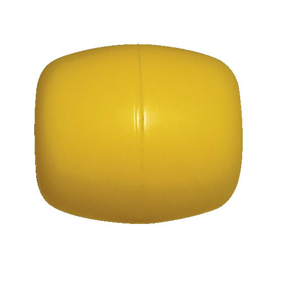 Gelbe Hostalenkugel als Ersatz für Schwimmleine.