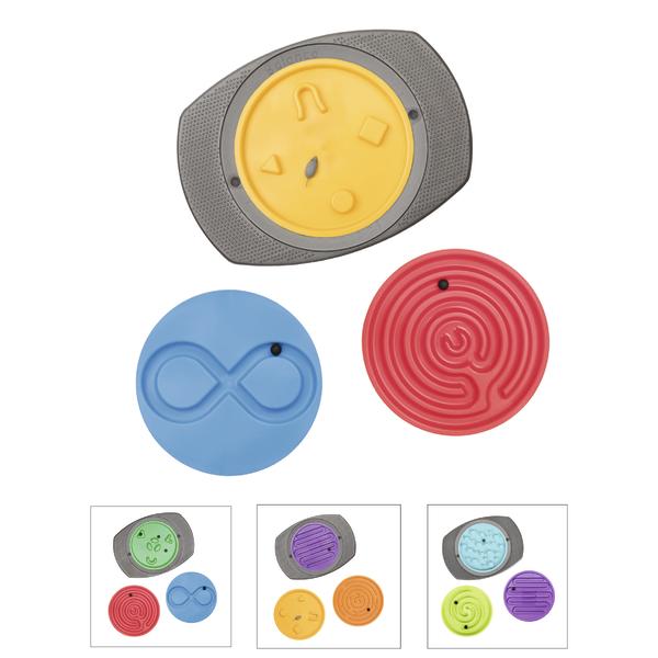 Balancierbretter mit verschiedenen Formen und Farben.