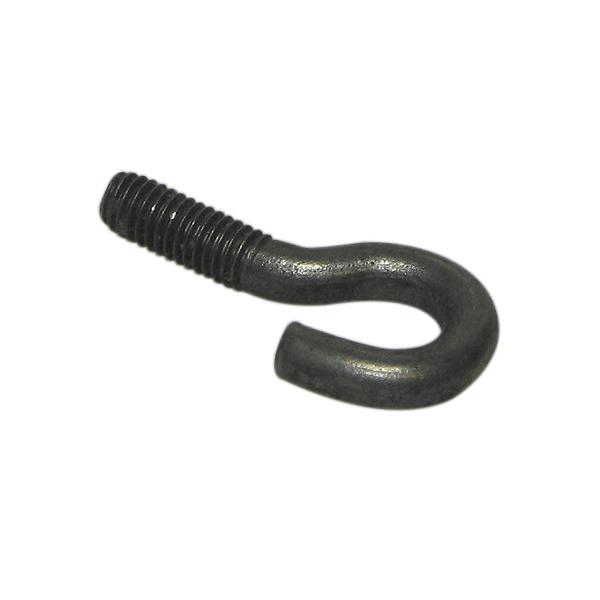 Hakenbolzen aus Metall mit Gewinde, ideal für Befestigungen und Aufhängungen.