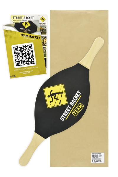 Street Racket Team Set mit Holzschlägern und Spielmatte für Freizeit und Schule