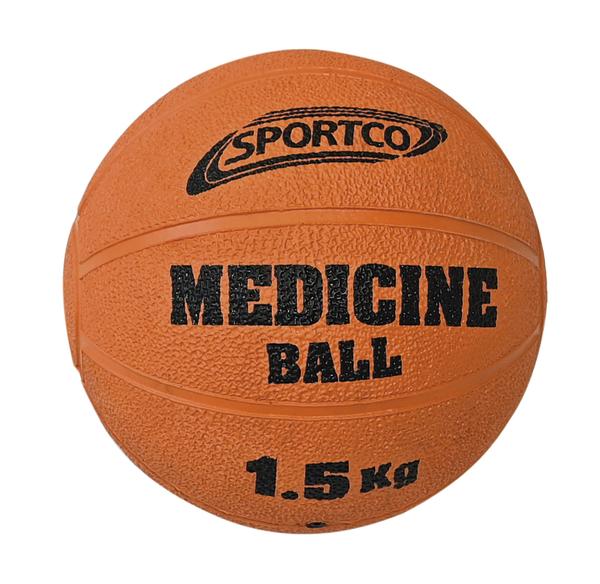 Oranger Medizinball 1,5 kg von Sportco für Fitness und Krafttraining.