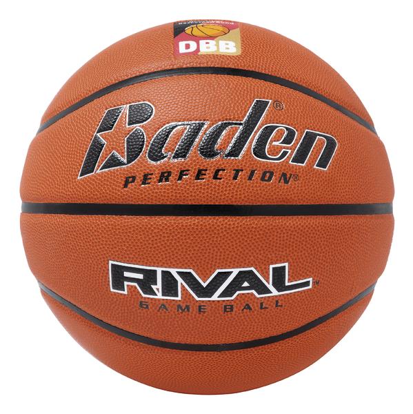 Basketball Baden Rival in Orange mit DBB-Logo, offizieller Spielball für Basketball.