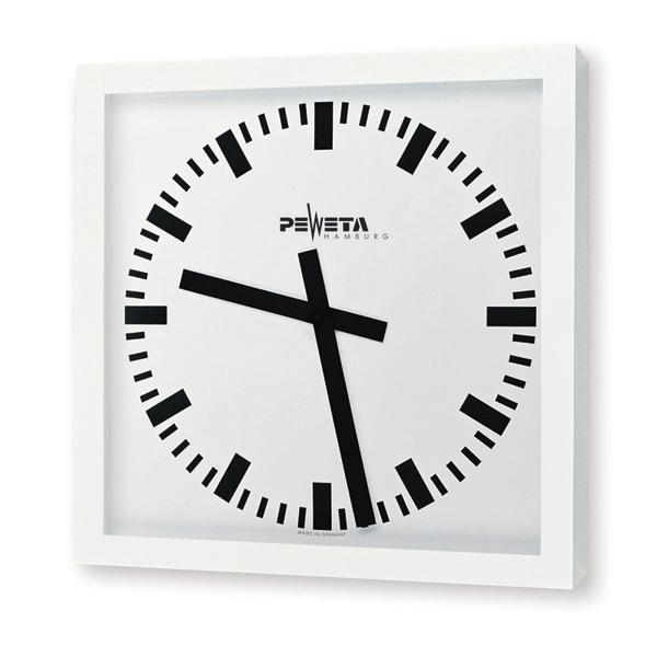 Peweta Großraum-Wanduhr quadratisch