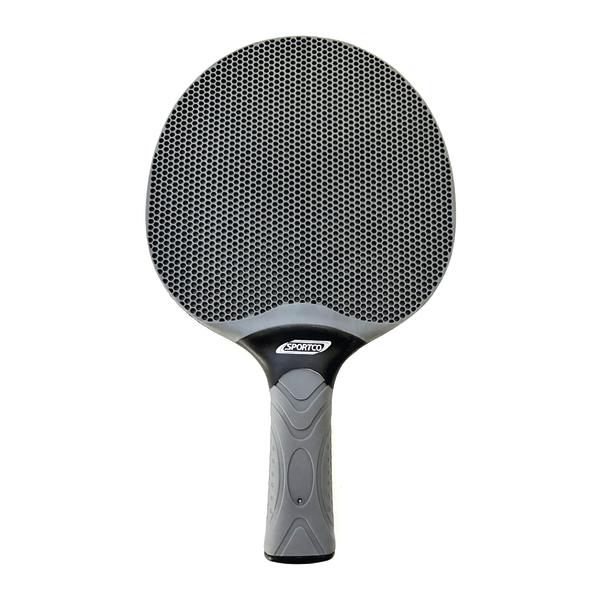 SPORTCO Tischtennisschläger Outdoor School für den Outdoor-Einsatz mit wabenförmigem Kunststoffbelag in Vorderansicht.