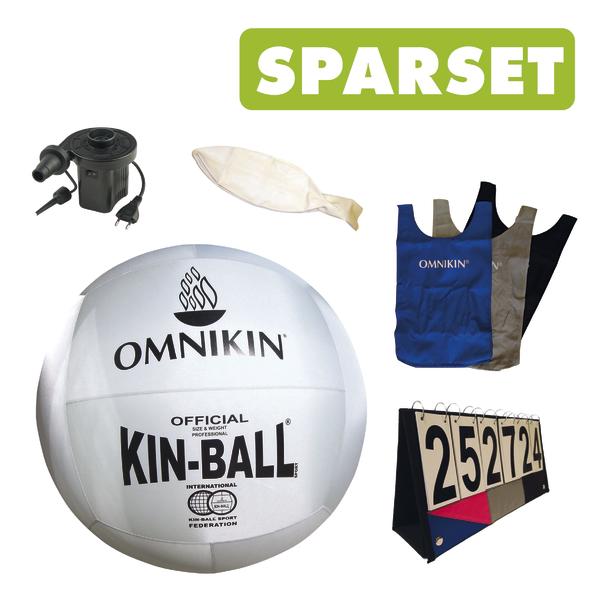 Kin-Ball Set mit Ball, Trikots, Pumpe und Spielstandsanzeige für Teamsport.
