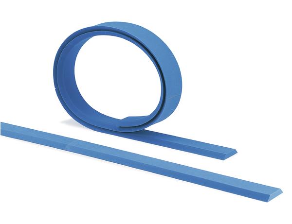 Blaue rollbare Schwebebalken-Lauffläche, flexibel.