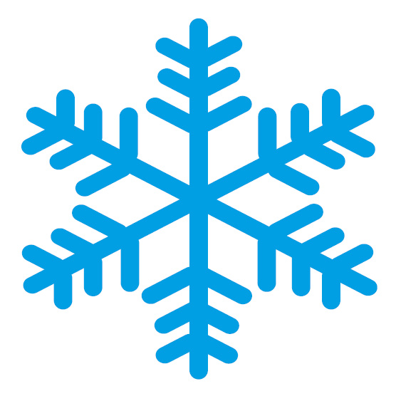 Grafik einer Schneeflocke als Symbol für die Kältetherapie