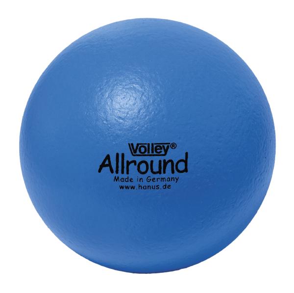 Blauer Volley Allround Softball aus Schaumstoff, ideal für Sport und Therapie.