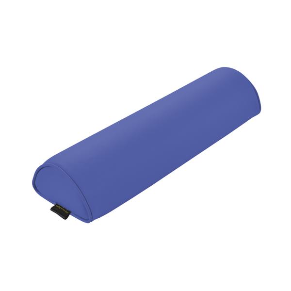 Blauer halbrunder Nackenstützkissen für ergonomischen Schlafkomfort und Haltung.