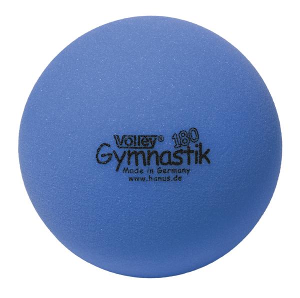 Blauer Gymnastikball aus Schaumstoff für Fitness und Therapie, Marke Volley 180.