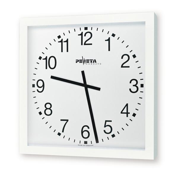 Peweta Großraum-Wanduhr quadratisch