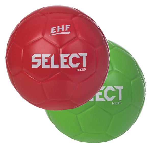 SELECT Kids Handbälle in rot und Grün mit EHF-Logo für Kindertraining, Schulsport und Vereinssport Größen 0 und 00 (42cm und 47cm)