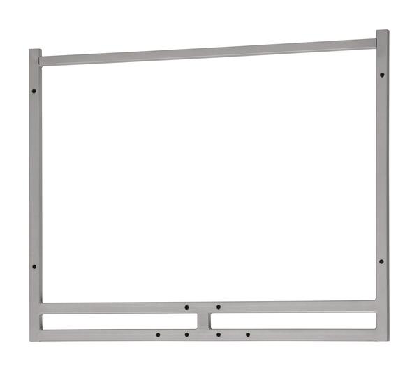 Metallrahmen für Fenster mit rechteckiger Form und mehreren Befestigungslöchern.