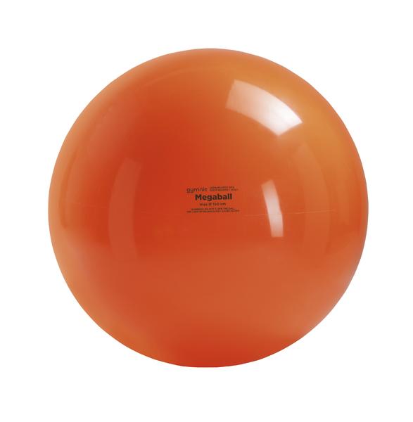 Oranger Gymnastikball Megaball, großer Fitnessball für Training und Therapie.