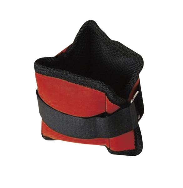 Rotes Handgelenk-Gewicht mit schwarzem Klettverschluss für Fitness und Training.