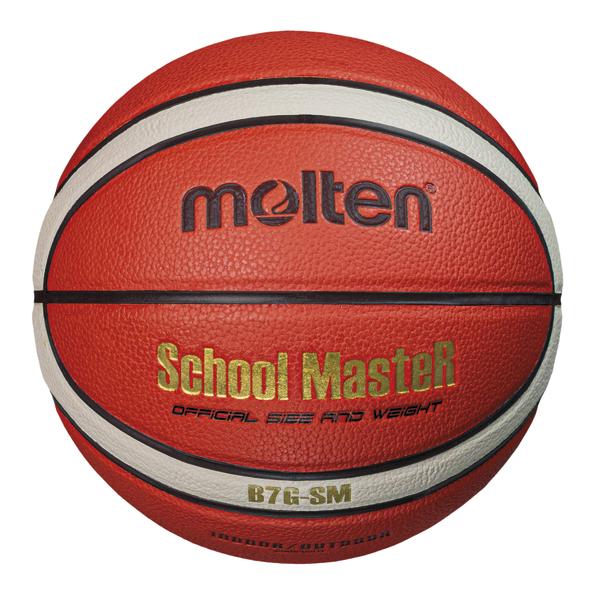 Roter Molten School Master Basketball in offizieller Größe und Gewicht, Modell B7G-SM.