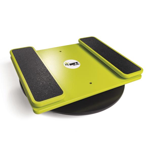 Balance-Board in Grün mit rutschfesten Flächen für Gleichgewichts- und Koordinationstraining.