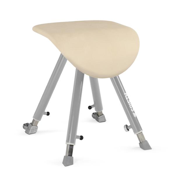 Spieth Sprungtisch mit verstellbaren grauen Metallbeinen und rutschfesten Füßen.