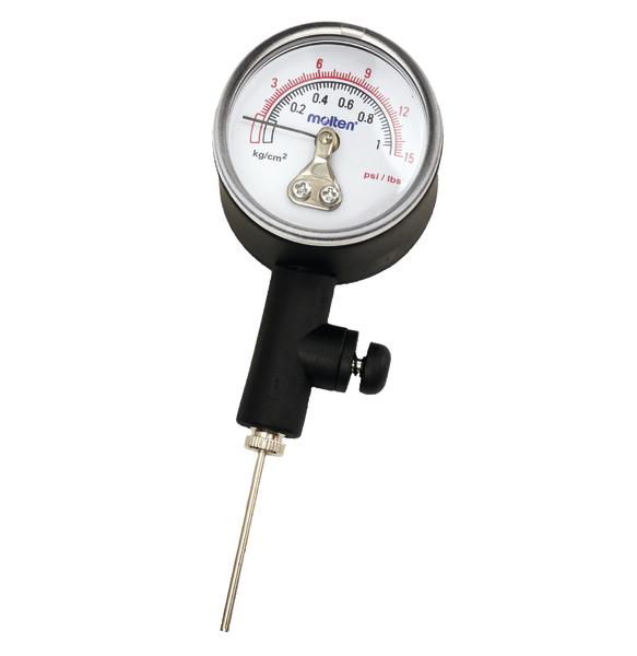 Präzises Manometer zur Druckmessung in kg/cm² und psi mit Nadel und schwarzem Griff.