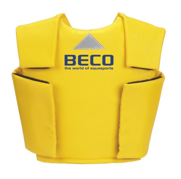 Gelbe BECO Schwimmweste für Aquasport, sicherer Auftrieb und Komfort im Wasser.