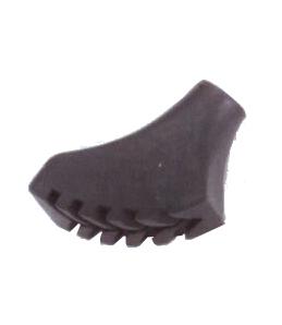 Gummipuffer für Trekkingstock mit rutschfester Profilsohle, schwarz, Ersatzteil.