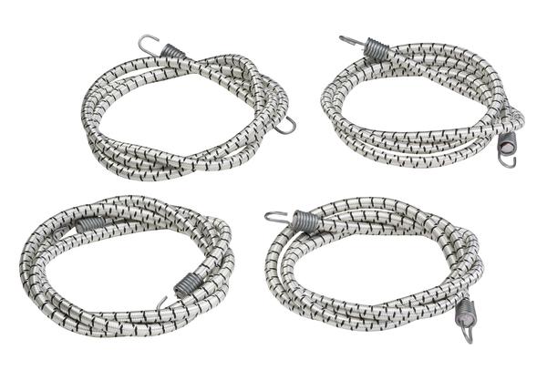 Vier elastische Gummikabel mit Metallhaken für Super-Mini-Tramp.