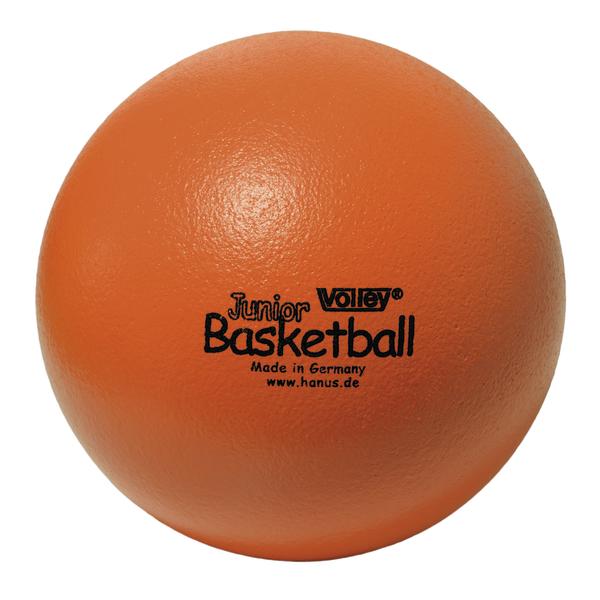 Oranger Junior Basketballball aus Schaumstoff, made in Germany, für Kindertraining.