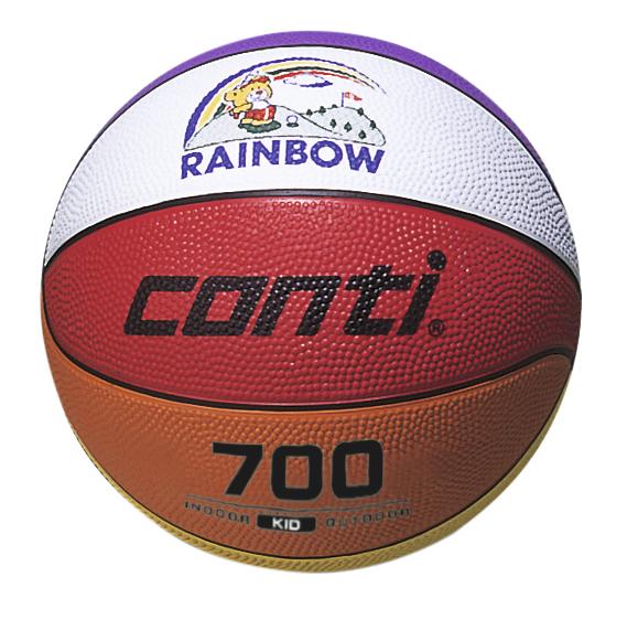 Basketball Conti 700 Rainbow, rot-weiß-orange, Indoor-Kinderball, 70 cm Umfang.