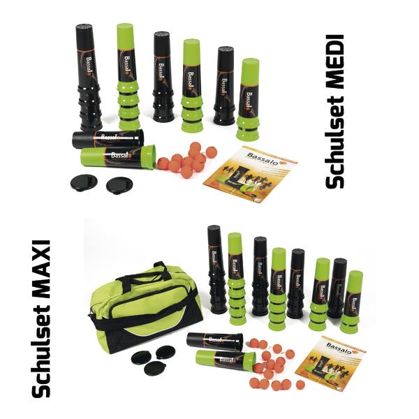 Schulset MEDI mit Bassalo Wurfbechern, Bällen und Anleitung für Kinder.