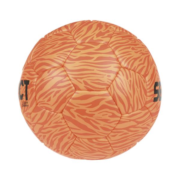 SELECT Light Grippy Handball mit EHF-Logo in Orange mit strukturierter Oberfläche für Training, Schulsport und Vereinssport seitliche Ansicht