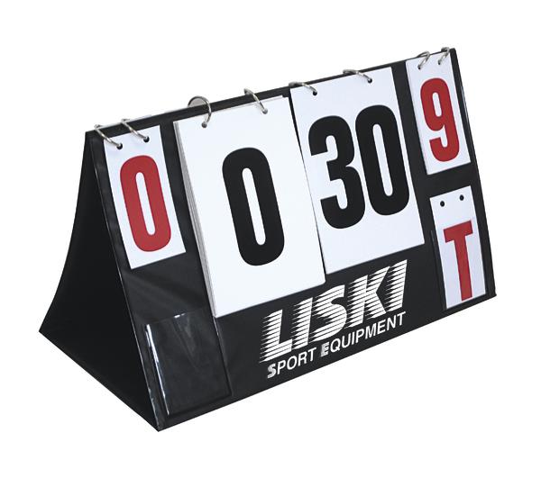Tragbare Sportanzeige mit Punktestand und Zeit von Lisk Sport Equipment.
