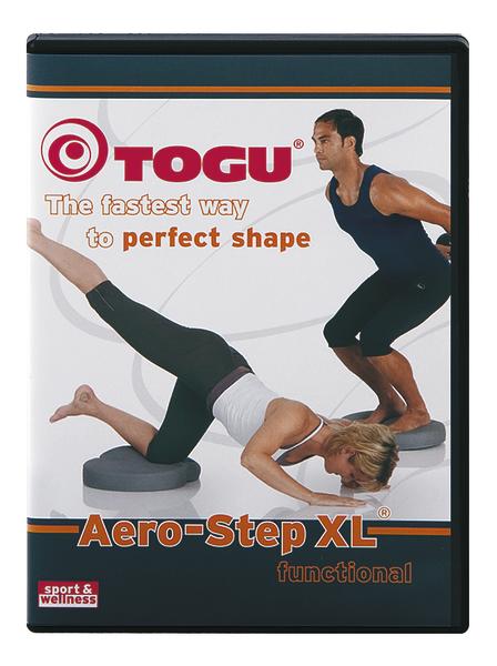 Zwei Personen trainieren mit TOGU Aero-Step XL Balancekissen für funktionelles Ganzkörpertraining.