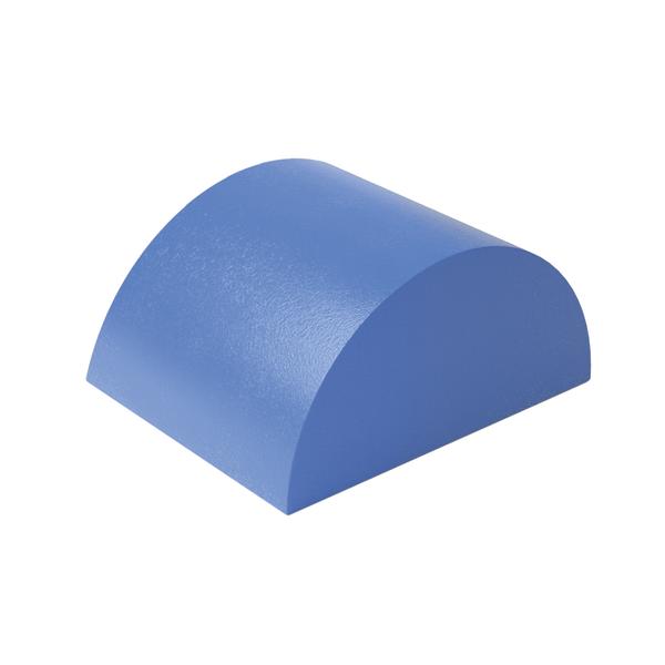 Blaue Halbrolle als Einzelteil für Großbaukasten, ergonomisch geformt.