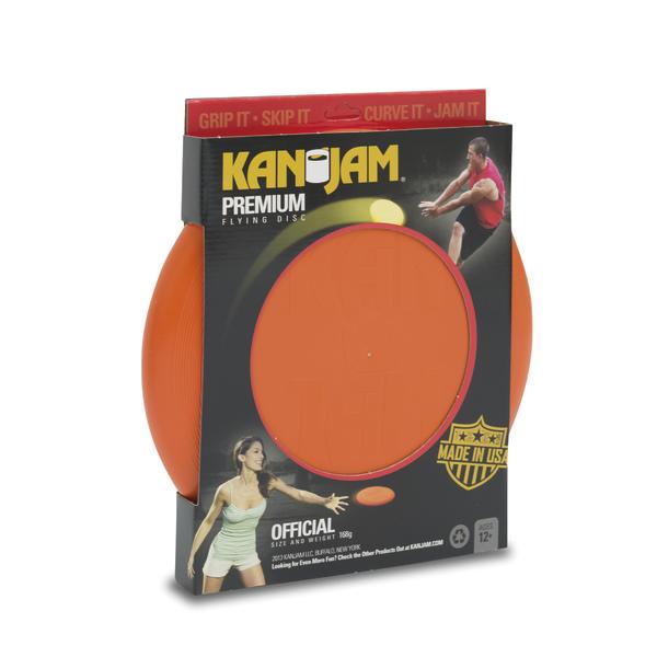 KanJam Premium Flying Disc Frisbee in Orange, offizielles 12-Zoll-Scheibenspiel aus den USA.