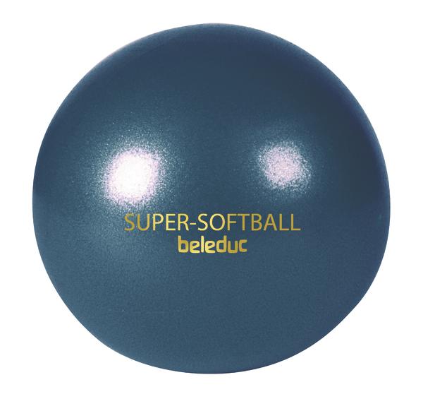 Blauer Super-Softball von Beleduc, weicher Spielball für Kinder und Indoor-Aktivitäten.