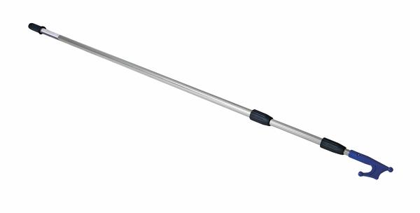 Teleskopstange mit Haken, ausziehbar, fürjede Sporthalle zum Herabziehen von Schaukelringen.