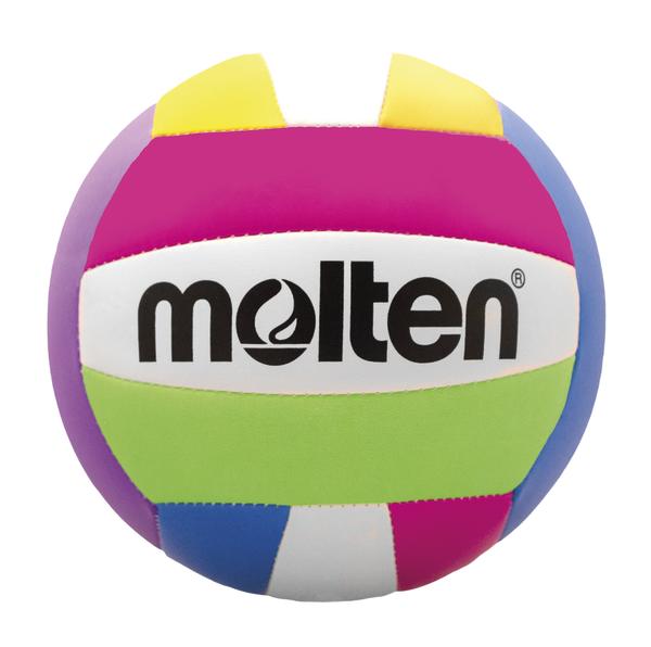 Bunter Molten Beachvolleyball aus synthetischem Leder, Größe 5.