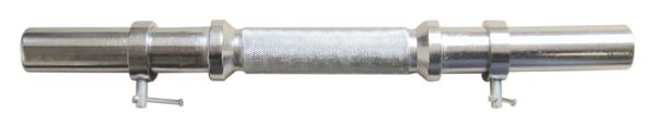Kurzhantelstange aus Metall mit Sicherungsclips für Gewichtsscheiben, Fitnessgerät.