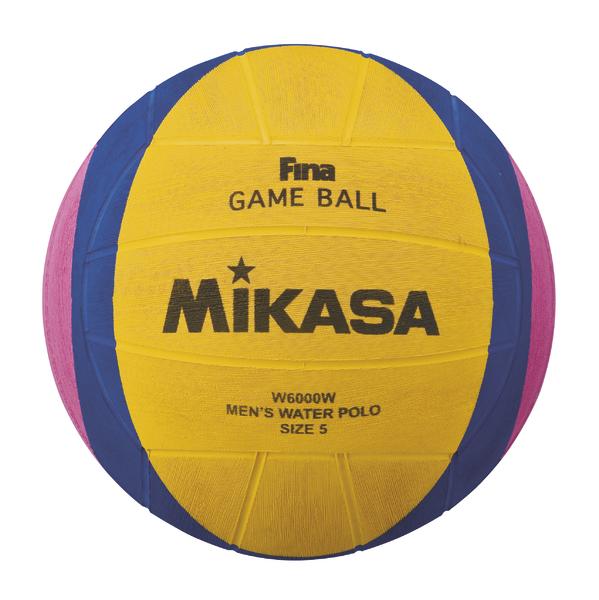 Mikasa Wasserball Größe 5, offizieller FINA Spielball für Herren-Wasserball, gelb-blau-pink.