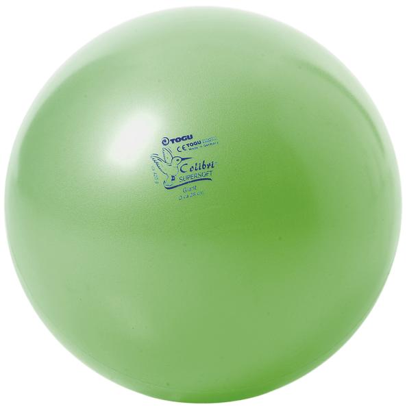 Grüner Gymnastikball TOGU Colibri Supersoft, rutschfest und langlebig, 65 cm Durchmesser.