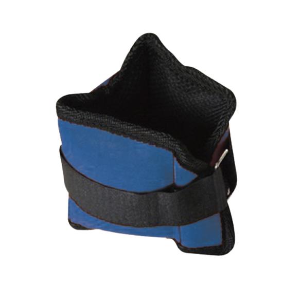 Blaues Handgelenk-Gewicht mit schwarzem Klettverschluss für Fitness und Training.