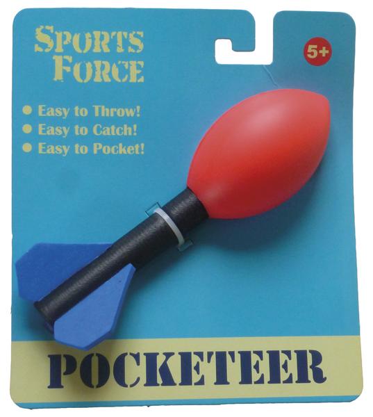 Roter Wurfball mit Griff und Flossen, Spielzeug für Kinder ab 5 Jahren, leicht zu werfen und fangen.