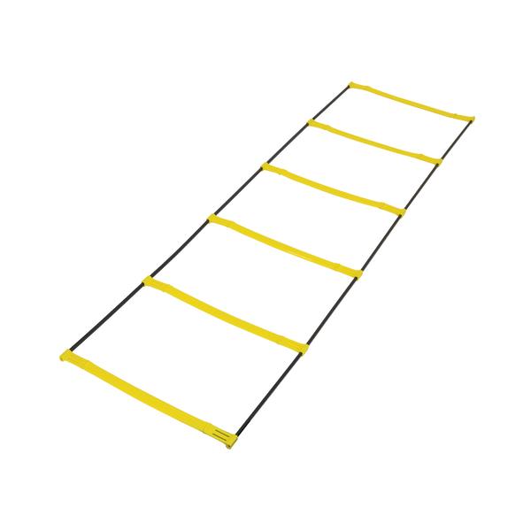 Agility-Leiter mit gelben Sprossen für Koordinations- und Schnelligkeitstraining.