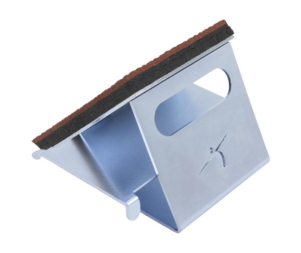 Fußstütze mit rutschfester Gummiauflage für Startblock.