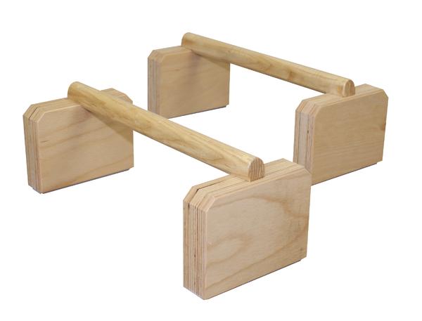 Holz Liegestützgriffe für effektives Oberkörpertraining und bessere Handgelenksposition.