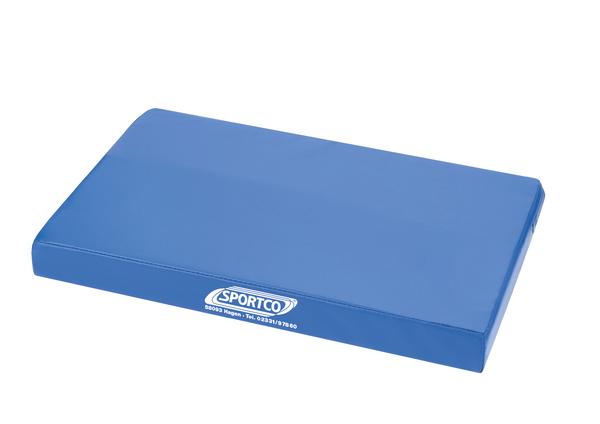 Blaues Sport-Trainingskissen von Sportco für Gymnastik und Fitnessübungen.