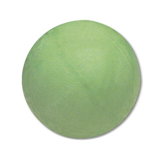 Grüner Gymnastikball mit strukturierter Oberfläche für Fitness und Therapie.