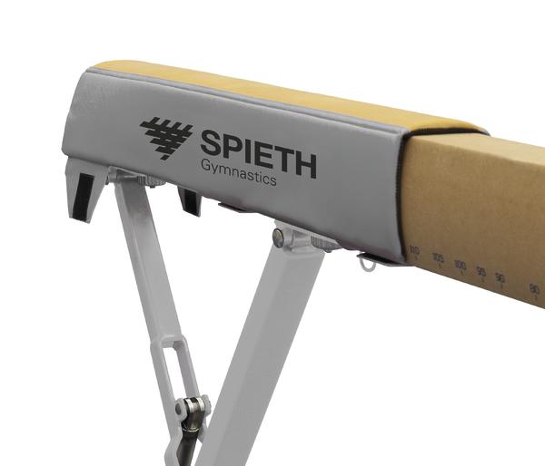 Hochwertige Spieth Auflagematte für Schwebebalken mit gepolstertem Lederbezug.