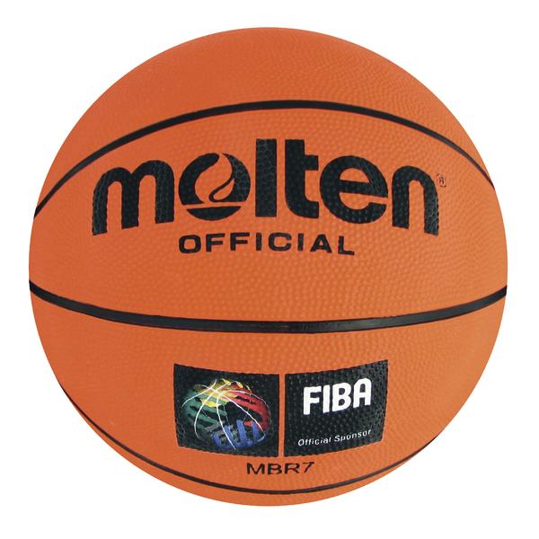 Offizieller Molten Basketball mit FIBA-Logo, orange und schwarz, für Wettkämpfe geeignet.